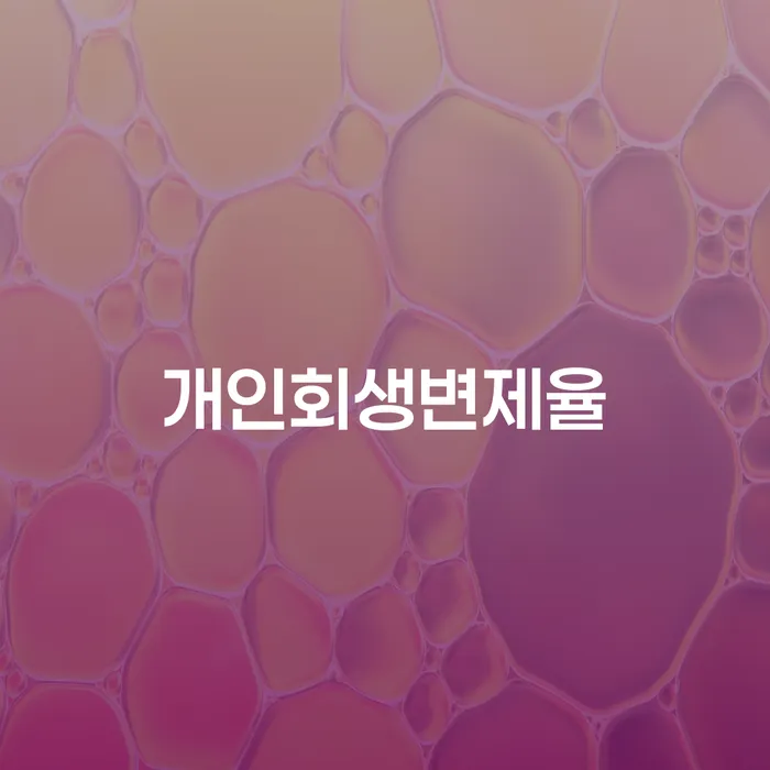 개인회생신청방법 빚청산 신속하게