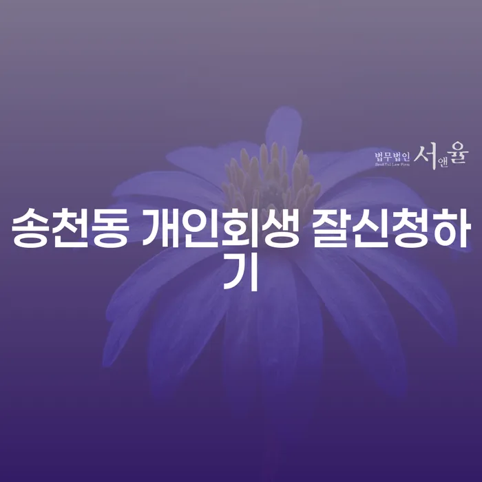 송천동 개인회생 잘신청하기