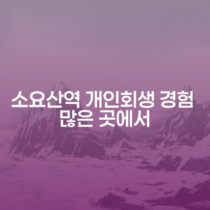 소요산역 개인회생 경험 많은 곳에서