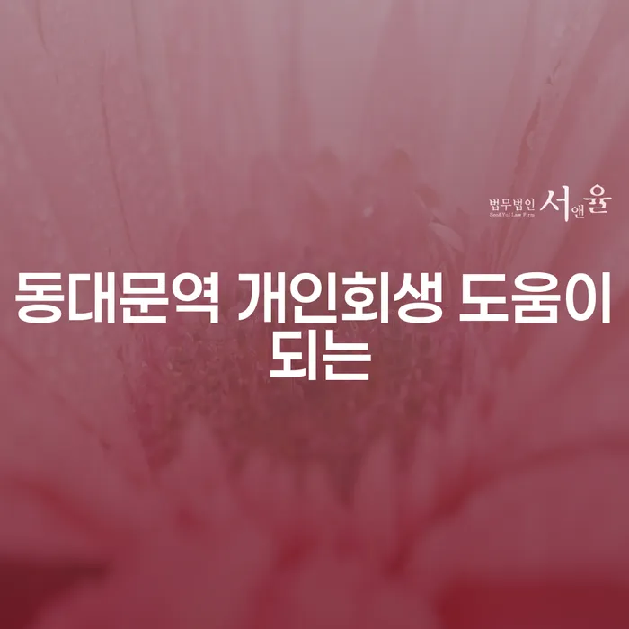 동대문역 개인회생 도움이 되는