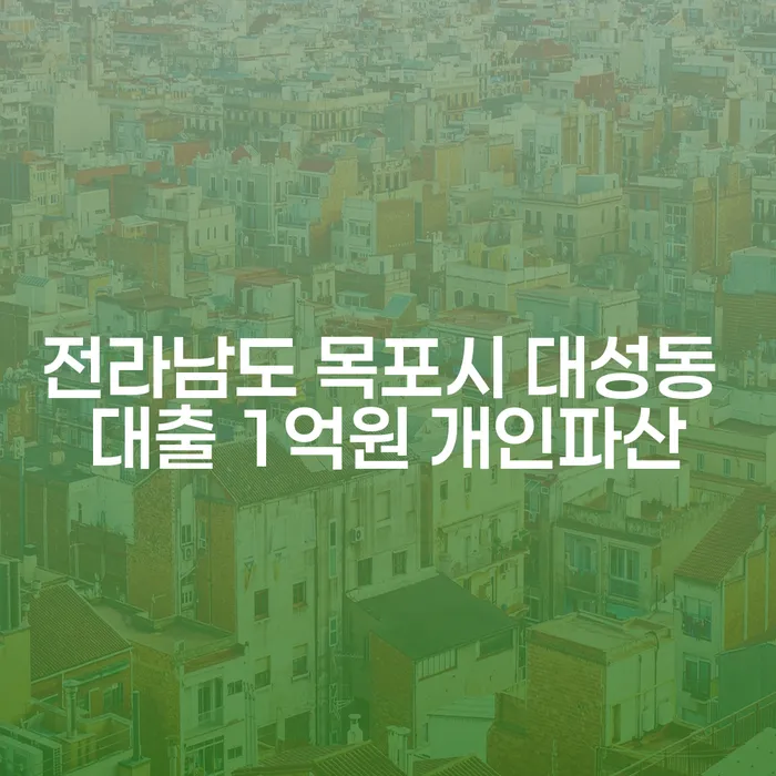 전라남도 목포시 대성동에서 대출 1억원, 개인파산을 통해 해결할 수 있을까?